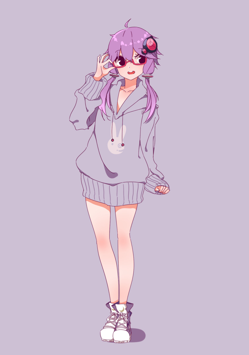 yuzuki yukari (vocaloid and 1 more) drawn by yusake_san