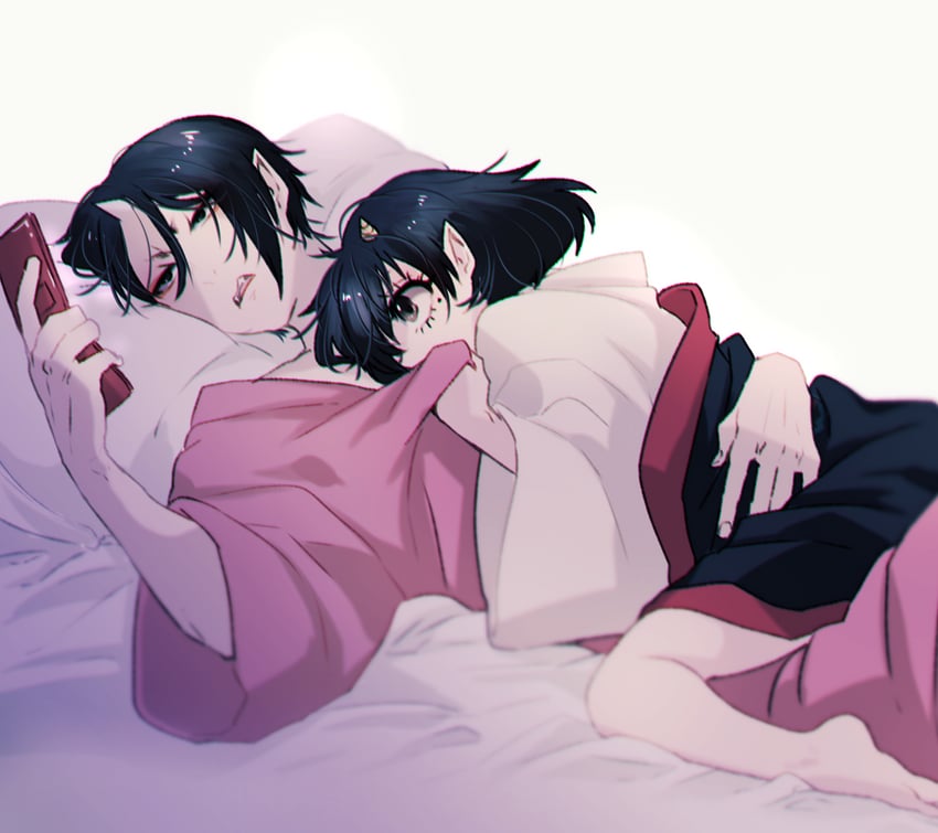 hoozuki and peach maki (hoozuki no reitetsu) drawn by hoicyo