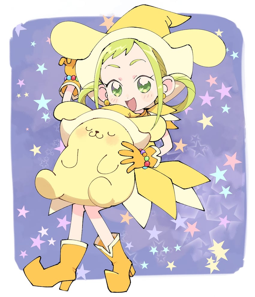 pompompurin and asuka momoko (sanrio and 1 more) drawn by sakuragi_mochi