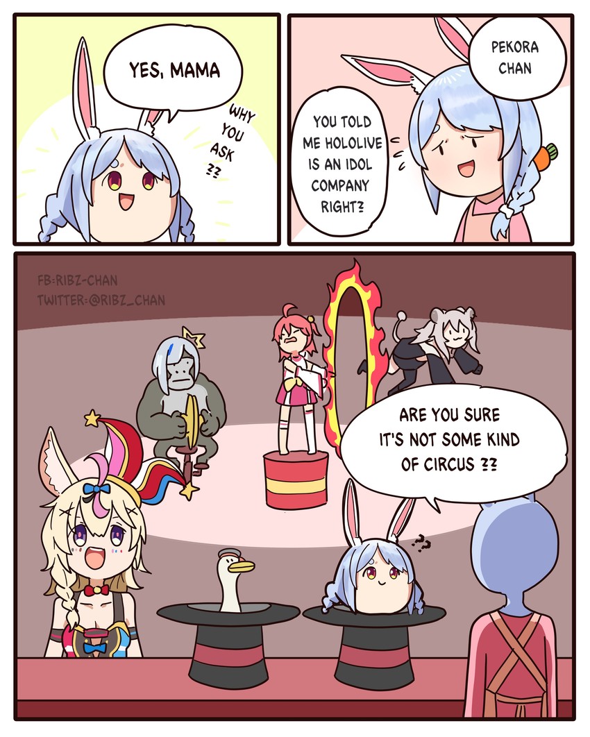 usada pekora, sakura miko, amane kanata, shishiro botan, omaru polka, and 2 more (hololive) drawn by wibubox