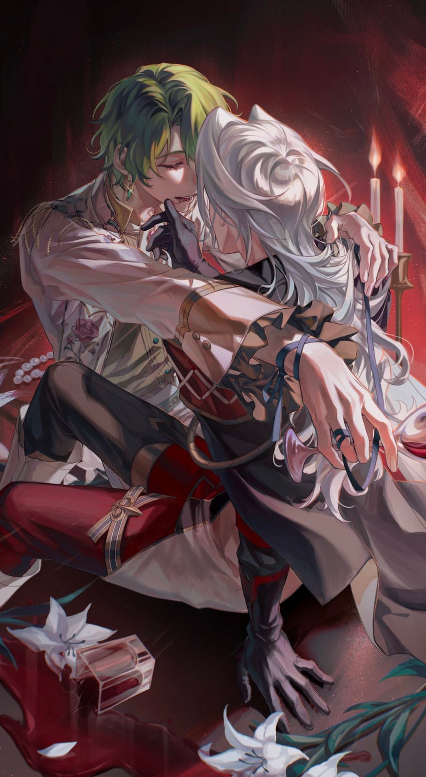 ran nagisa and tomoe hiyori (ensemble stars!) drawn by axis_na8