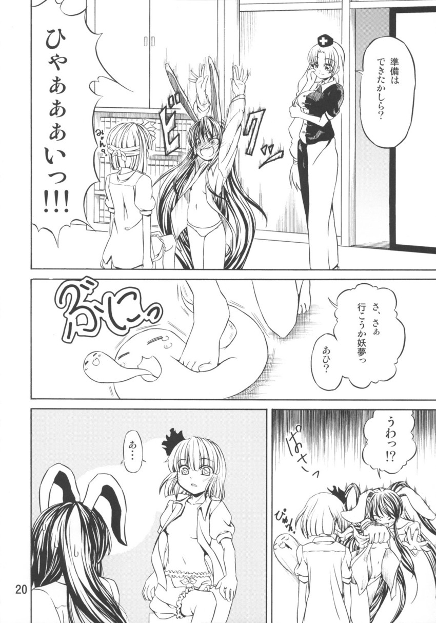 konpaku youmu, reisen udongein inaba, and yagokoro eirin (touhou) drawn by hoshino_souichirou