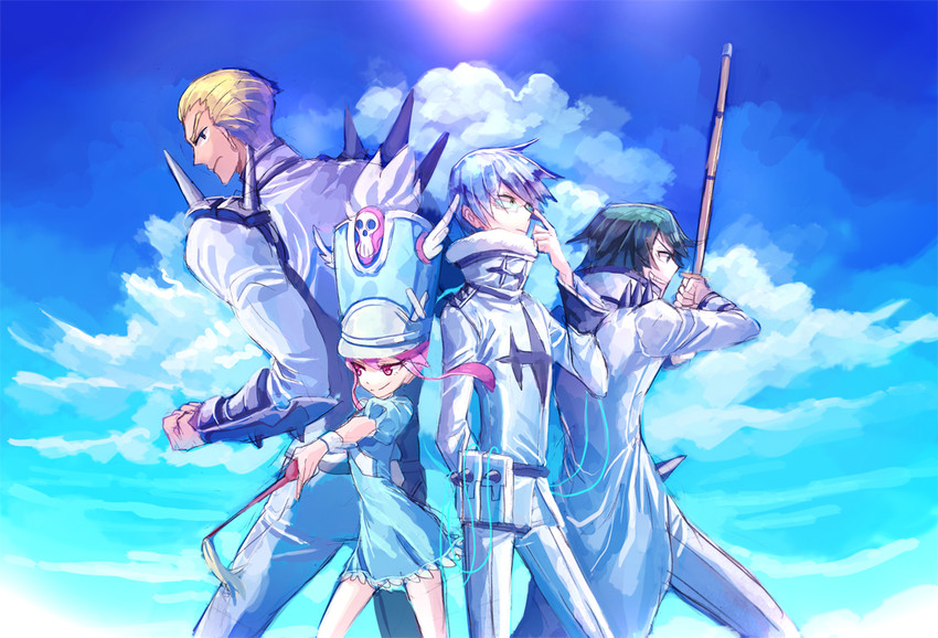 jakuzure nonon, gamagoori ira, sanageyama uzu, and inumuta houka (kill la kill) drawn by mura_karuki