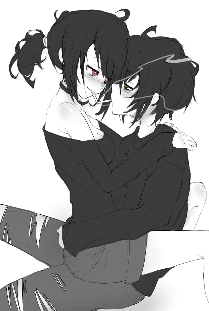 ashley graves and andrew graves (the coffin of andy and leyley) drawn by dizzy_(nadecola9)