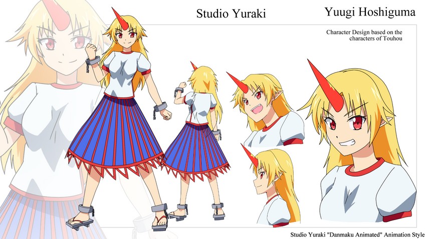 hoshiguma yuugi (touhou and 1 more) drawn by studio_yuraki