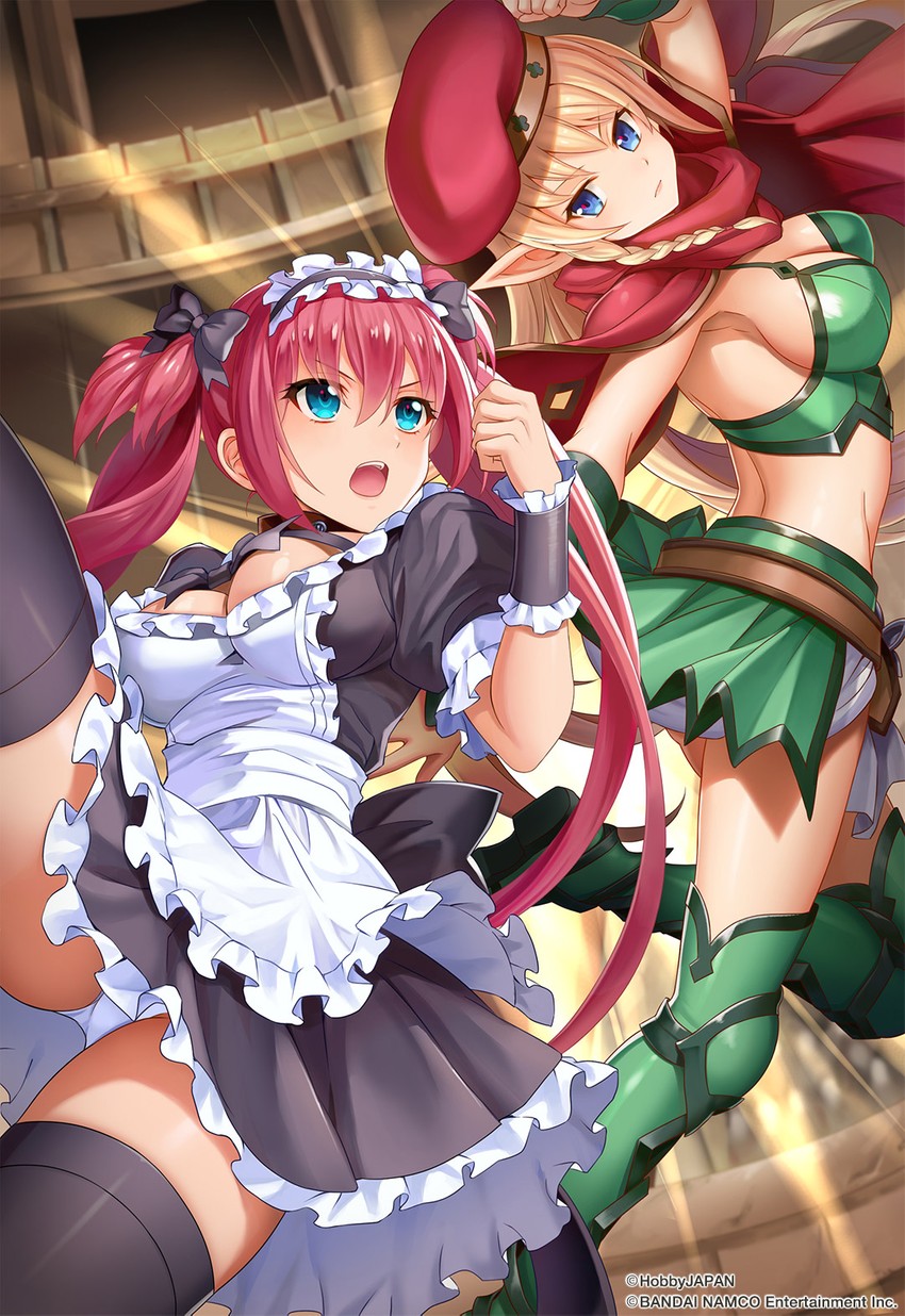 airi and alleyne (queen's blade and 2 more) drawn by oosaki_shin'ya