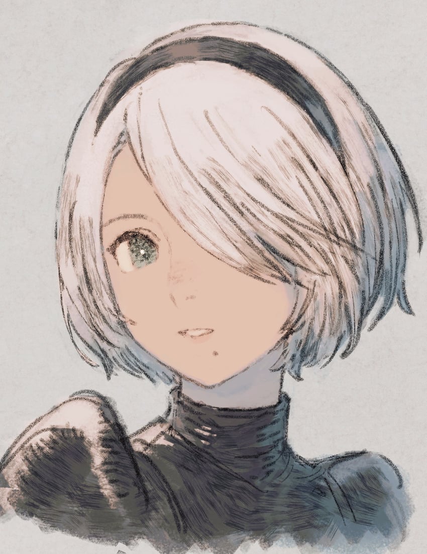 2b (nier and 1 more) drawn by maeka_(kumaekake)