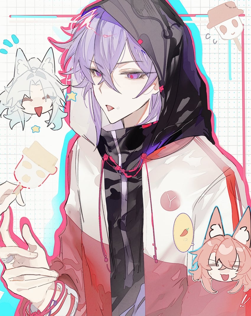feixiao, jiaoqiu, and moze (honkai and 1 more) drawn by yilichushi
