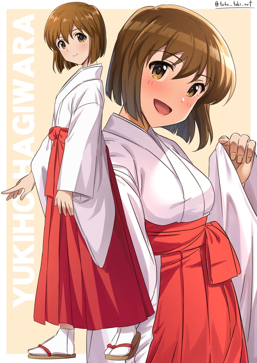 hagiwara yukiho (idolmaster and 2 more) drawn by takatsuki_p