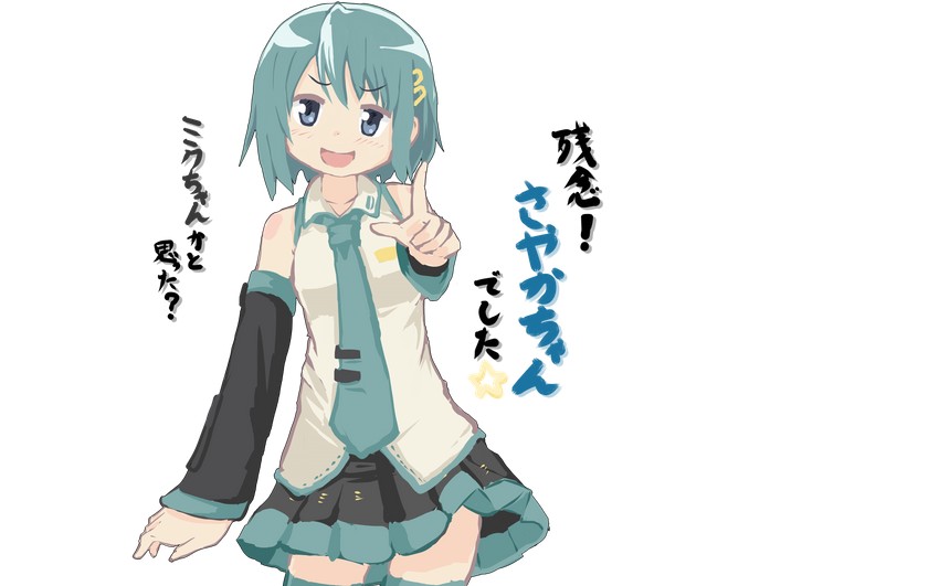 hatsune miku and miki sayaka (vocaloid and 1 more) drawn by hangaku