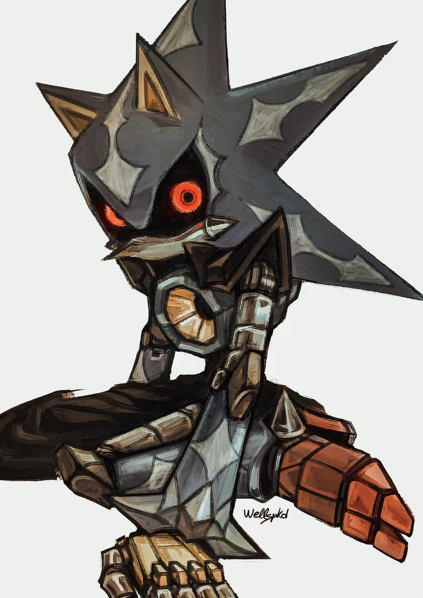 metal sonic and neo metal sonic (sonic and 1 more) drawn by wellspkd