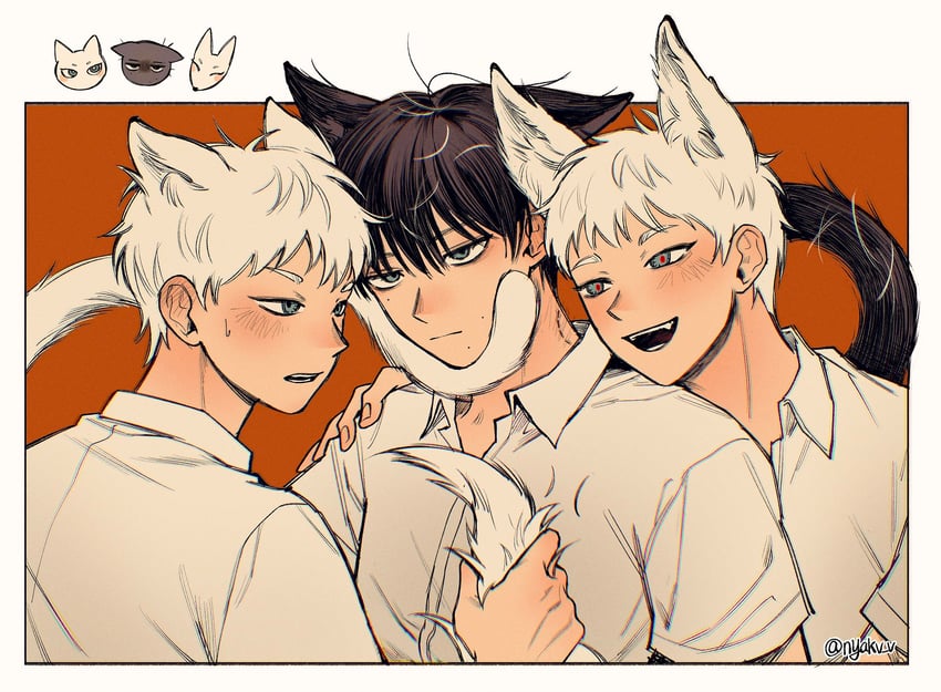 indou hikaru and tsujinaka yoshiki (hikaru ga shinda natsu) drawn by nyakv_v