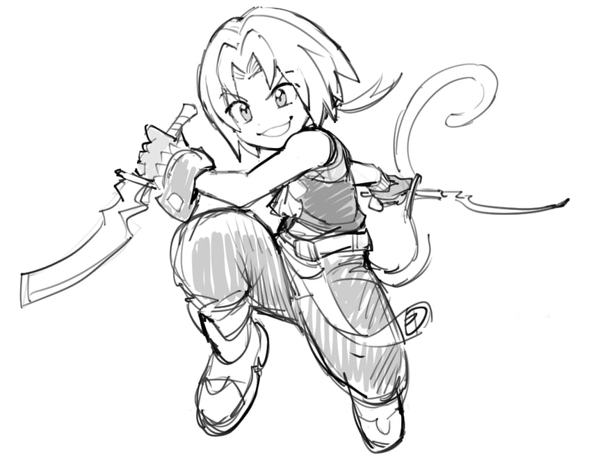 zidane tribal (final fantasy and 1 more) drawn by dede_(qwea_00000)