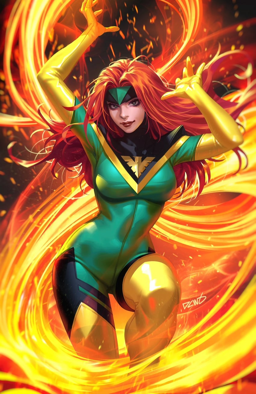 jean grey and phoenix (marvel and 1 more) drawn by dcwj
