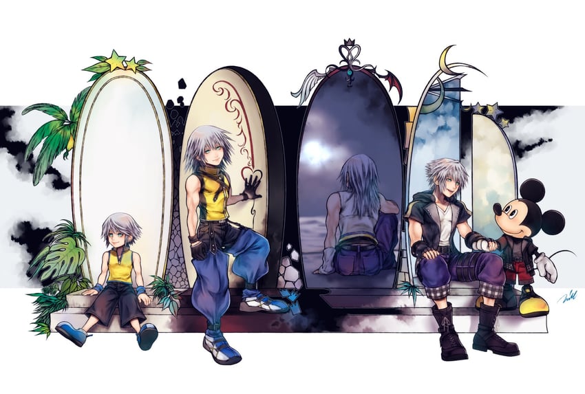 riku and mickey mouse (kingdom hearts and 4 more) drawn by mim_(mimya0600)