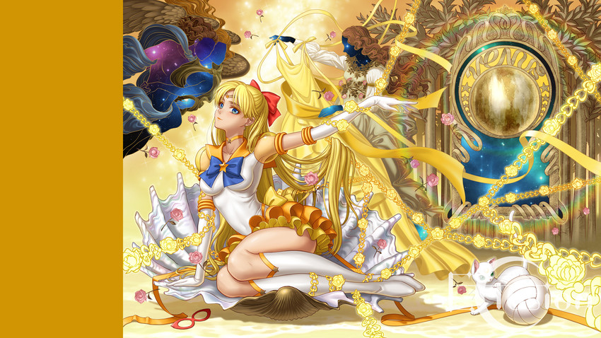 aino minako, sailor venus, and super sailor venus (bishoujo senshi sailor moon and 3 more) drawn by eclosion