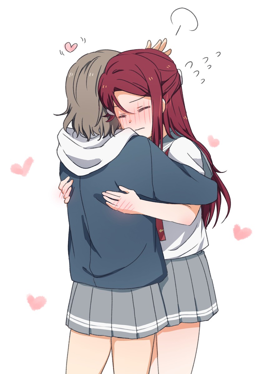watanabe you and sakurauchi riko (love live! and 1 more) drawn by yuchi_(salmon-1000)
