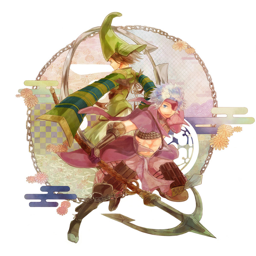 chousokabe motochika and mouri motonari (sengoku basara) drawn by odashi_(namiri)