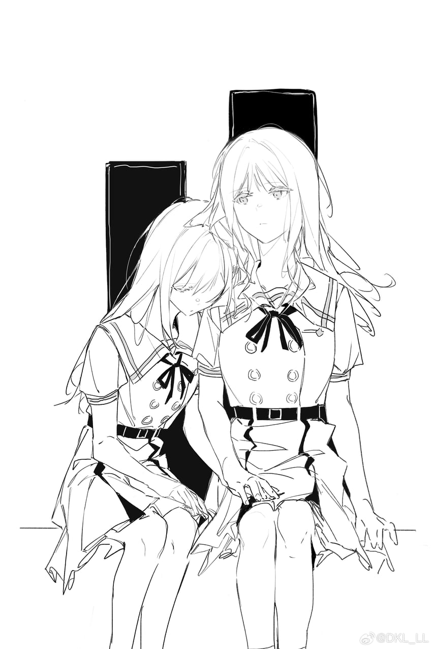 nagasaki soyo and wakaba mutsumi (bang dream! and 1 more) drawn by dkl_(dinosaurkl2)