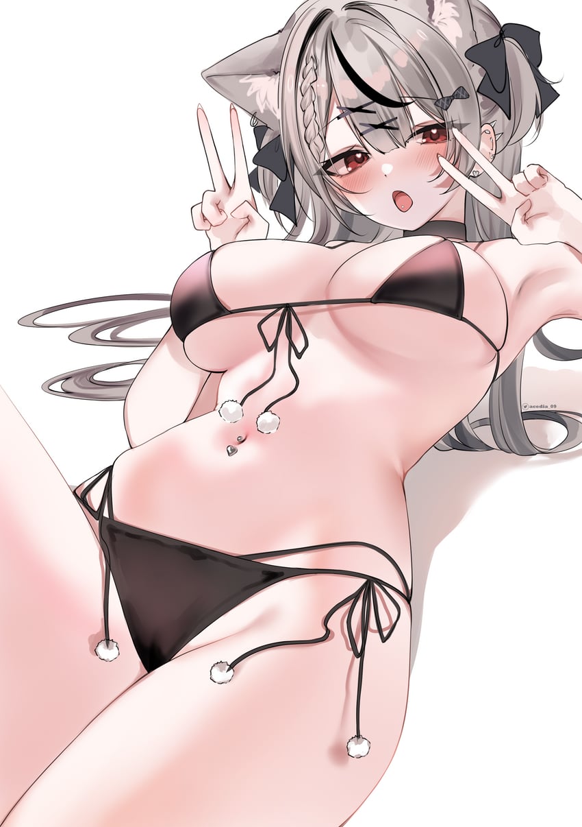 sakamata chloe (hololive) drawn by acedia
