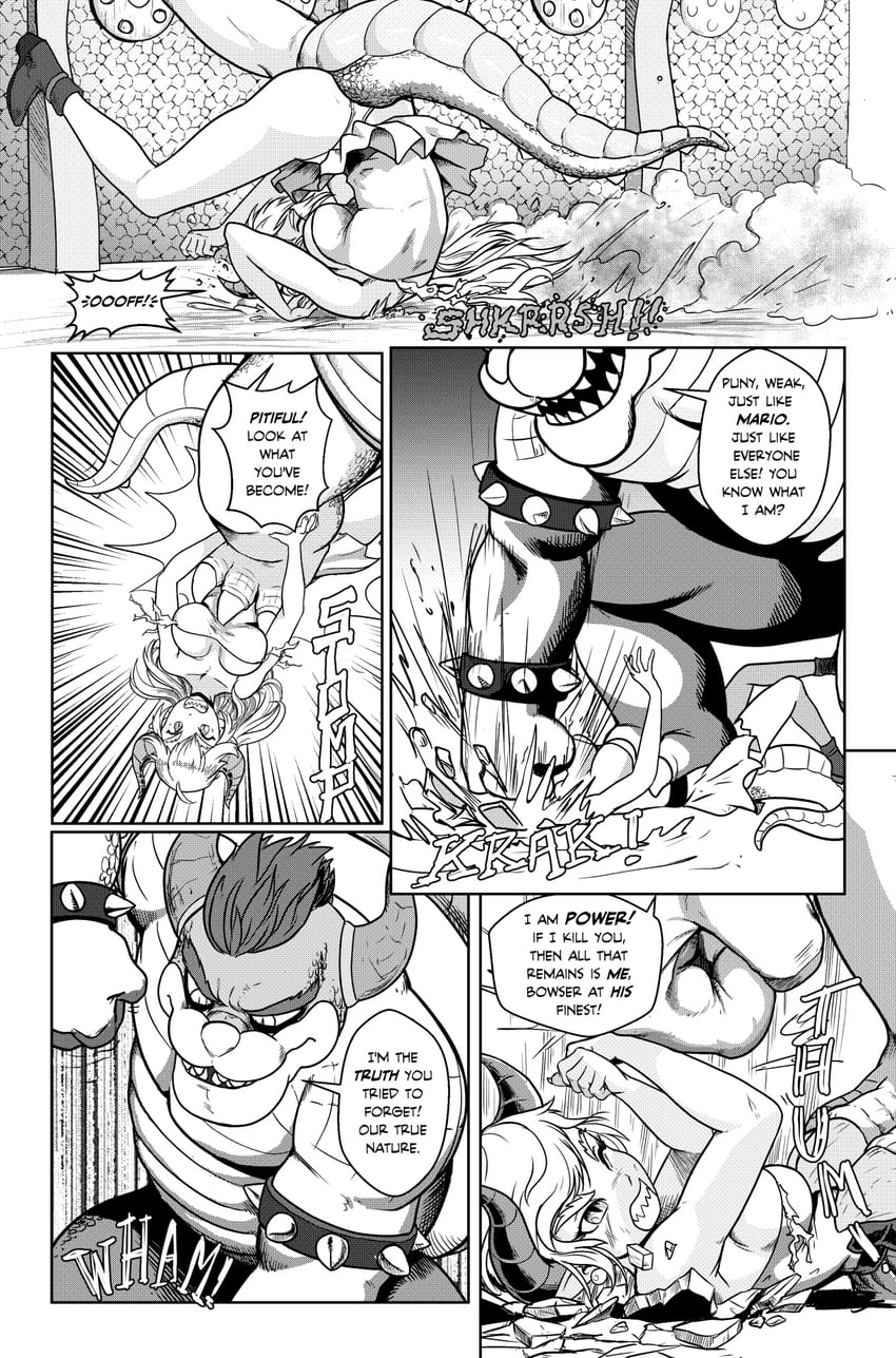 bowsette and bowser (mario and 1 more) drawn by tony_kuusisto