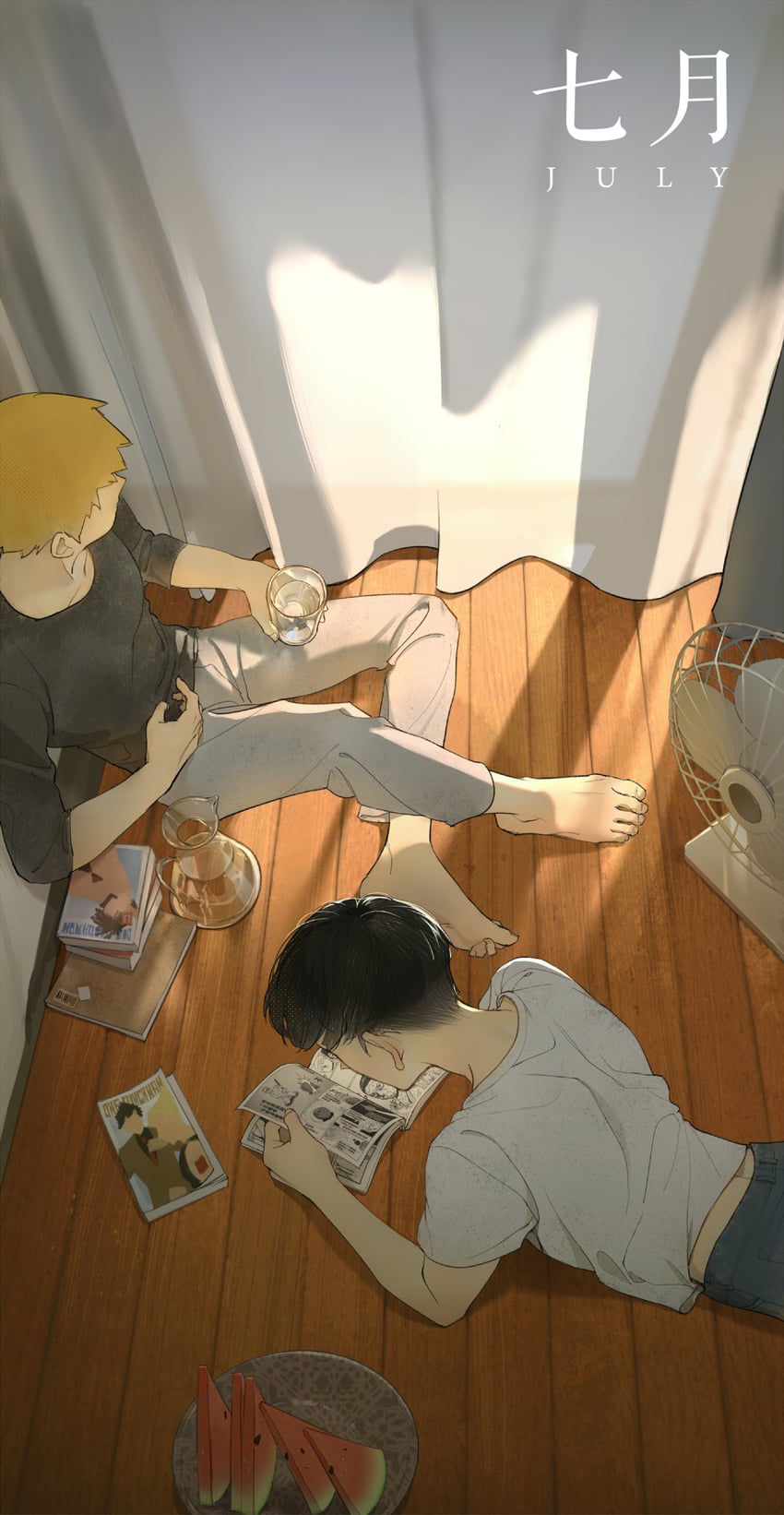kageyama shigeo and reigen arataka (one-punch man and 1 more) drawn by 1a79f5as19e