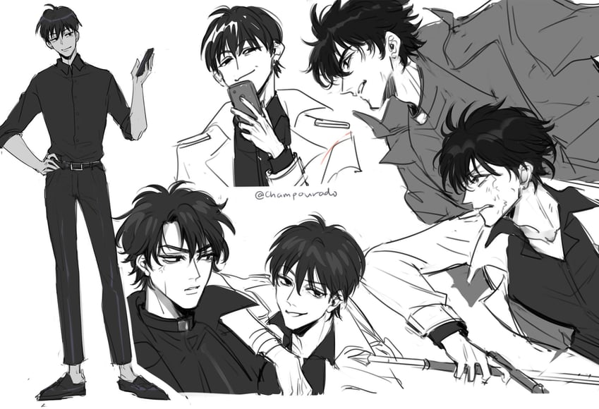 kim dokja and yoo joonghyuk (omniscient reader's viewpoint) drawn by champourado