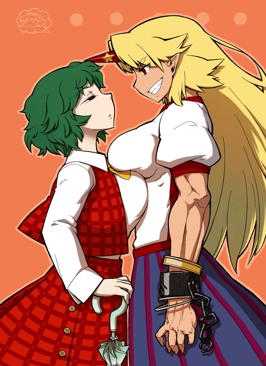 kazami yuuka, yasaka kanako, hoshiguma yuugi, and pon de lion (touhou and 1 more) drawn by ume_(noraneko)