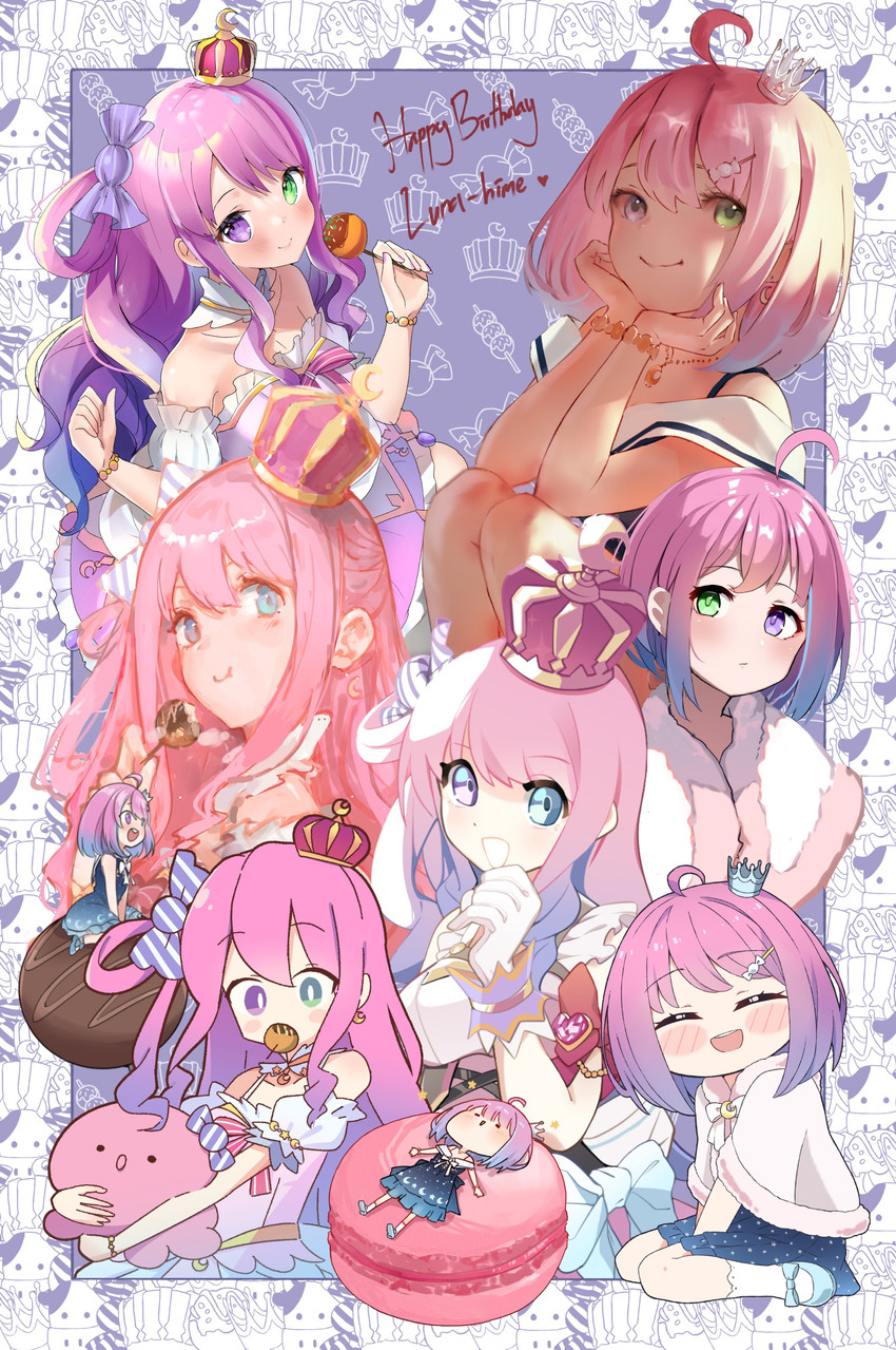 himemori luna (hololive) drawn by dokuro_deluxe, hyde_(tabakko), kukie-nyan, maru_ccy, mittsu, potato7192, ronin_(zeth_total), trap_(drthumt), and tsukino_(nakajimaseiki)