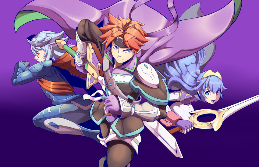 lucina, male corrin, and roy (fire emblem and 5 more) drawn by edgar_(azurebladexiii)