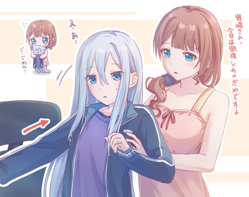 yoisaki kanade and mochizuki honami (project sekai) drawn by sami_kura