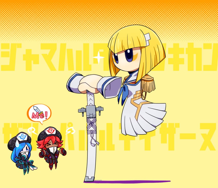kiryuuin satsuki, junketsu, zan partizanne, francisca, flamberge, and 1 more (kill la kill and 2 more) drawn by orusuta961