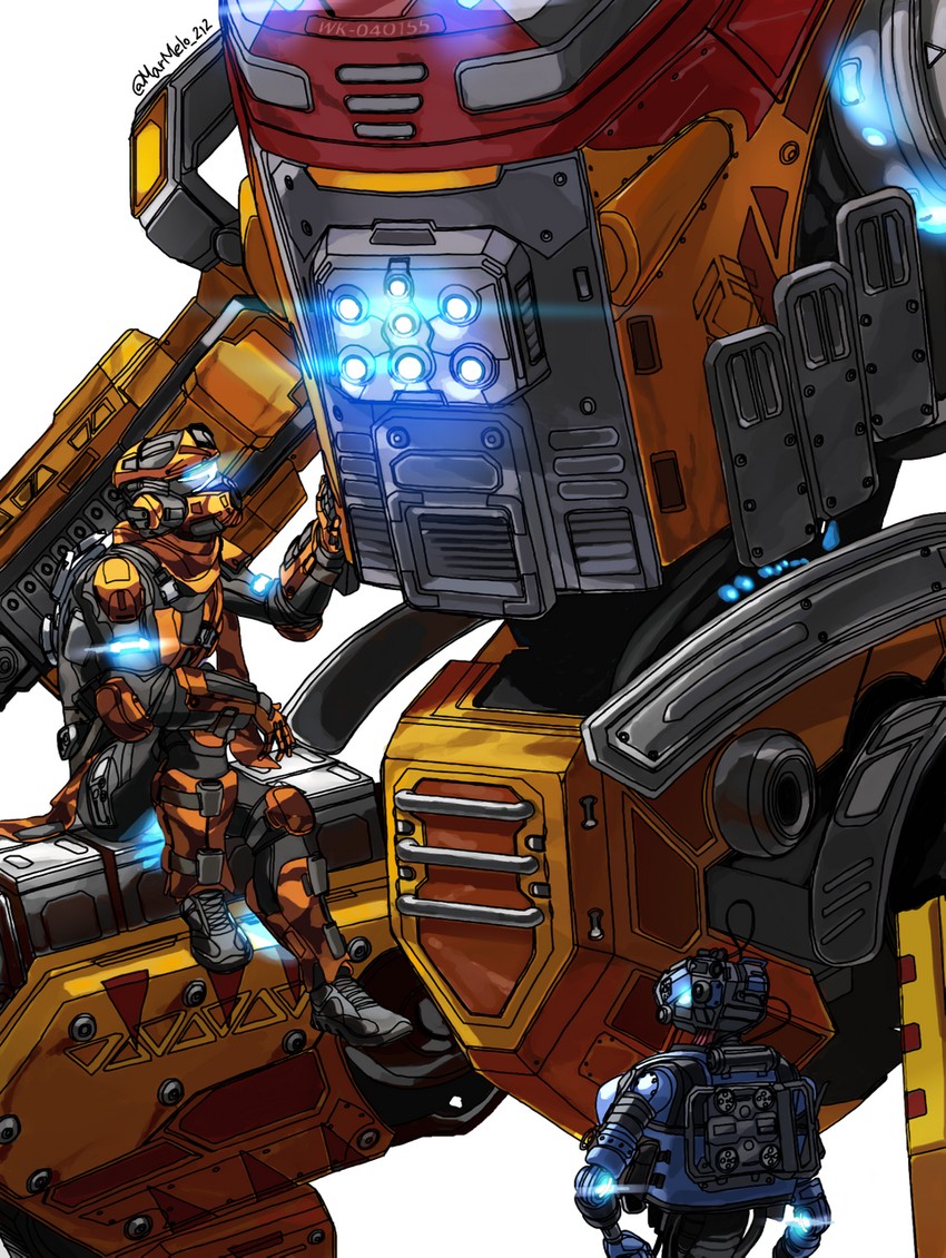 pilot, grapple pilot, and legion (titanfall and 1 more) drawn by kotone_a