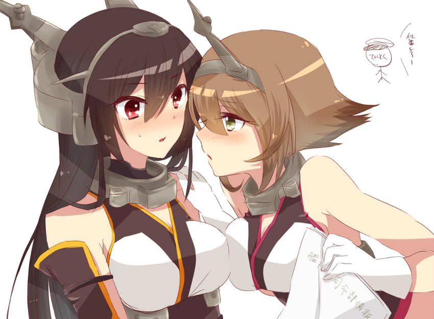 admiral, nagato, and mutsu (kantai collection) drawn by hiraga_pikurosu