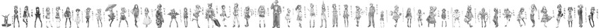 hakurei reimu, kirisame marisa, remilia scarlet, flandre scarlet, izayoi sakuya, and 48 more (touhou and 1 more) drawn by ryosios