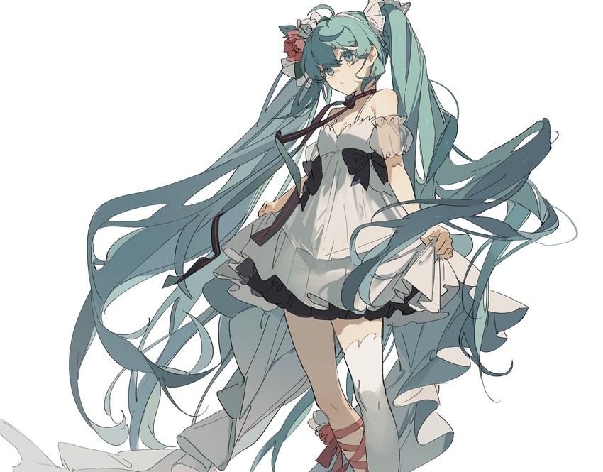 hatsune miku (vocaloid and 1 more) drawn by zhibuji_loom