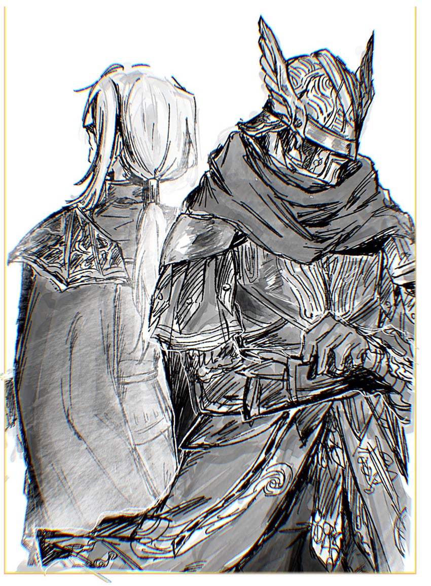 wylder and duchess (elden ring and 1 more) drawn by frmtanoshingo