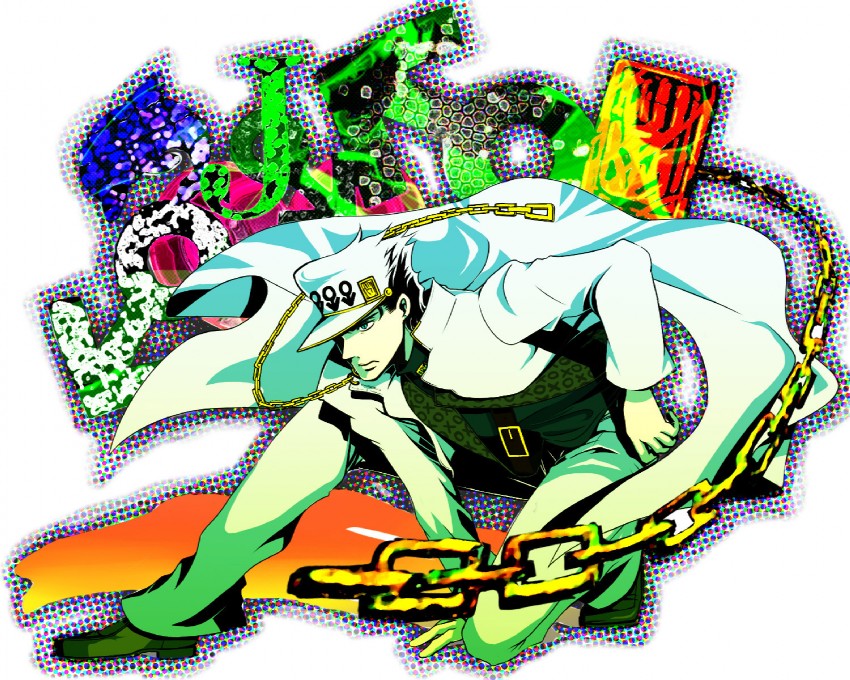 kujo jotaro (jojo no kimyou na bouken and 1 more) drawn by suzuagi