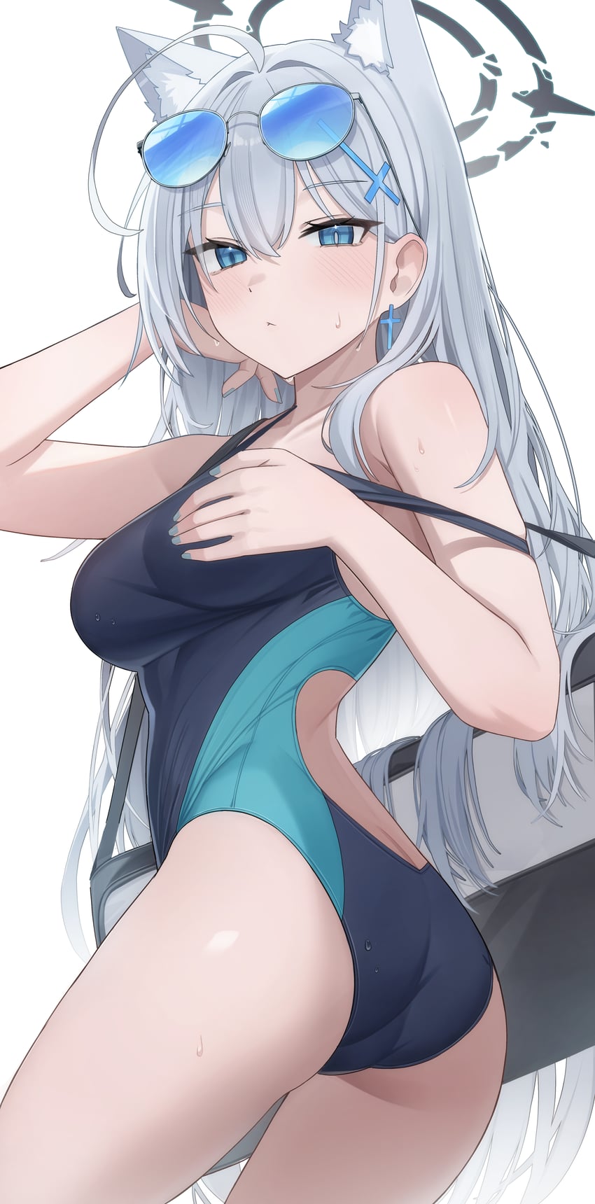 shiroko and shiroko terror (blue archive) drawn by pang-yo