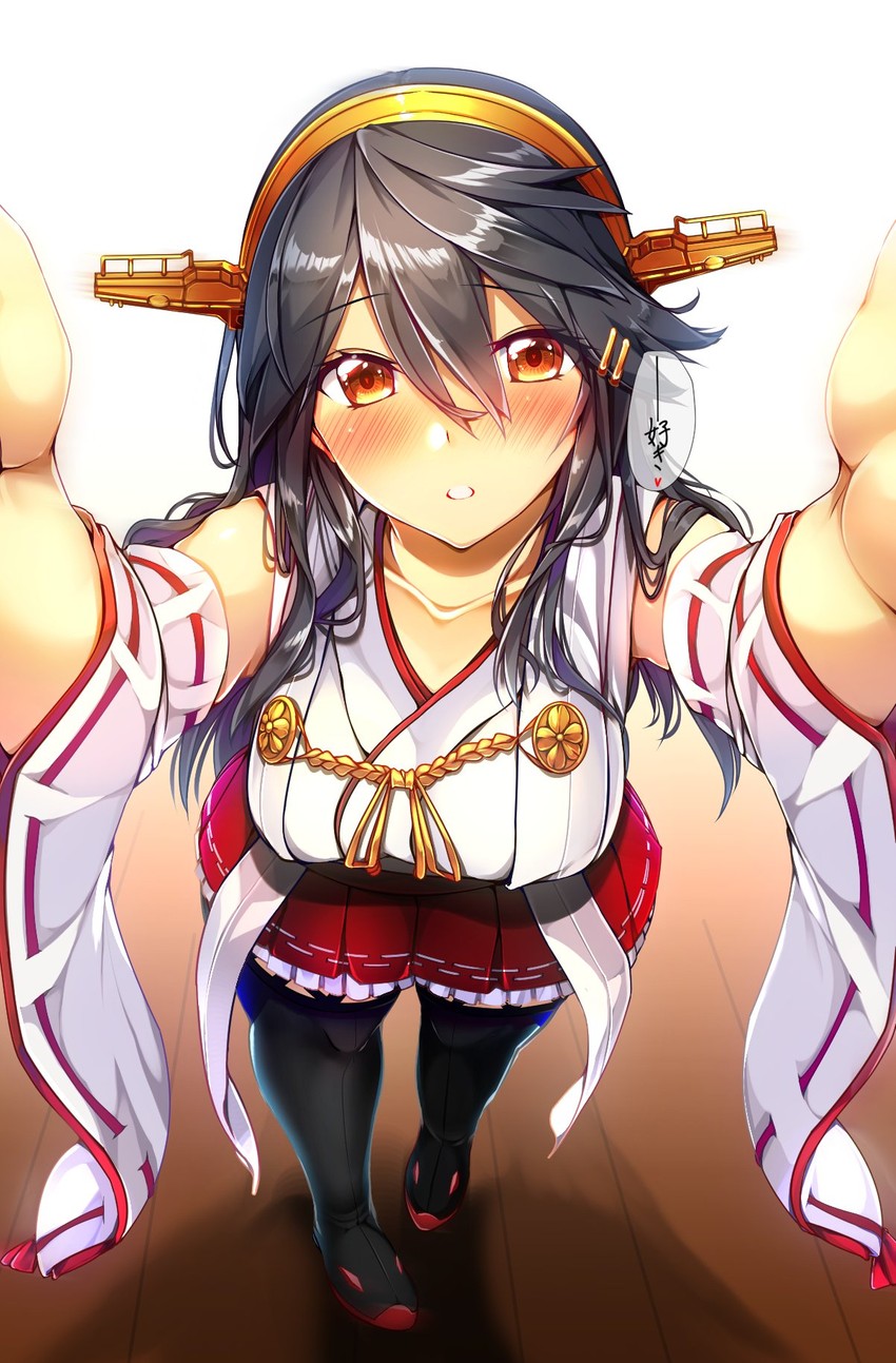 haruna and haruna kai ni (kantai collection) drawn by tsukui_kachou