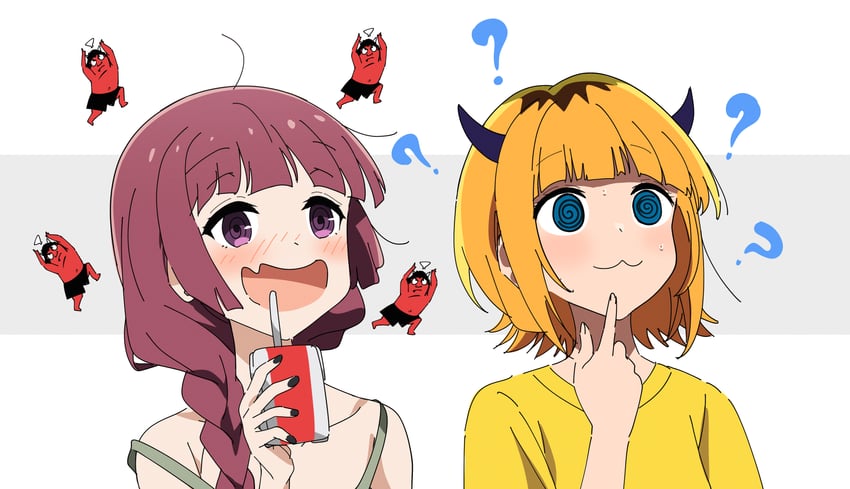 hiroi kikuri and memcho (bocchi the rock! and 1 more) drawn by goumonsha