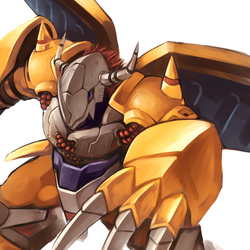 wargreymon (digimon and 1 more) drawn by aaru_(tenrake_chaya)