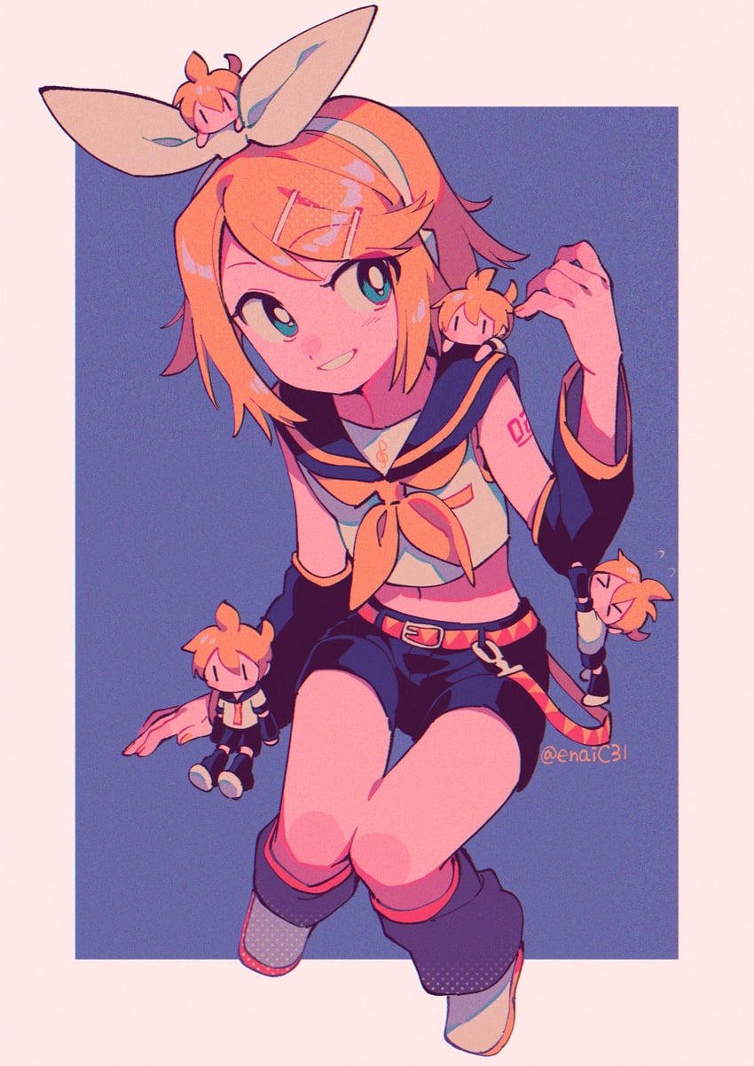 kagamine rin and kagamine len (vocaloid) drawn by menma_(enaic31)