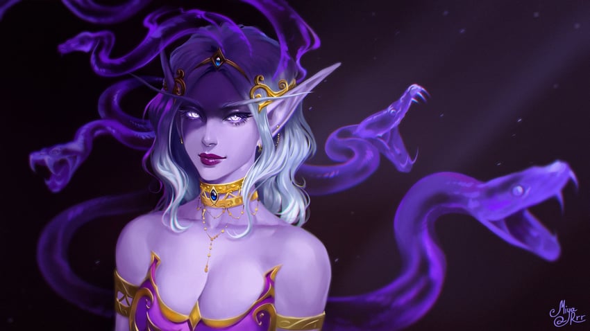 lady vashj (warcraft and 1 more) drawn by miya_rrr