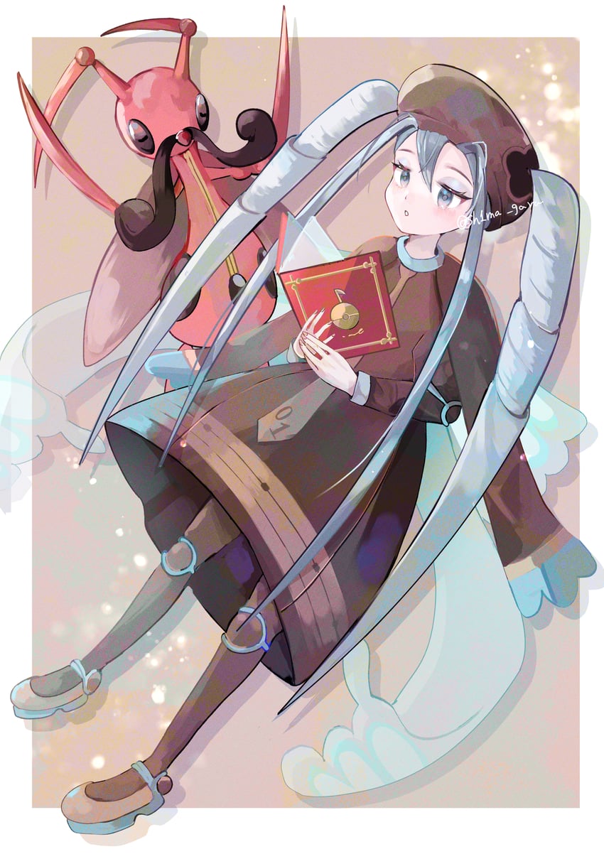 hatsune miku, bug miku, and kricketune (pokemon and 2 more) drawn by sh1ma_gara