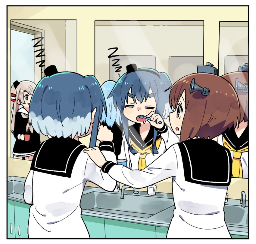 amatsukaze, yukikaze, tokitsukaze, and hatsukaze (kantai collection) drawn by tonmoh