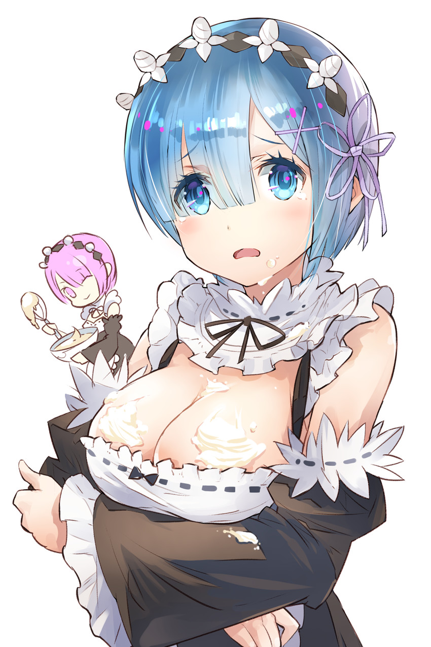 rem and ram (re:zero kara hajimeru isekai seikatsu) drawn by yaeko