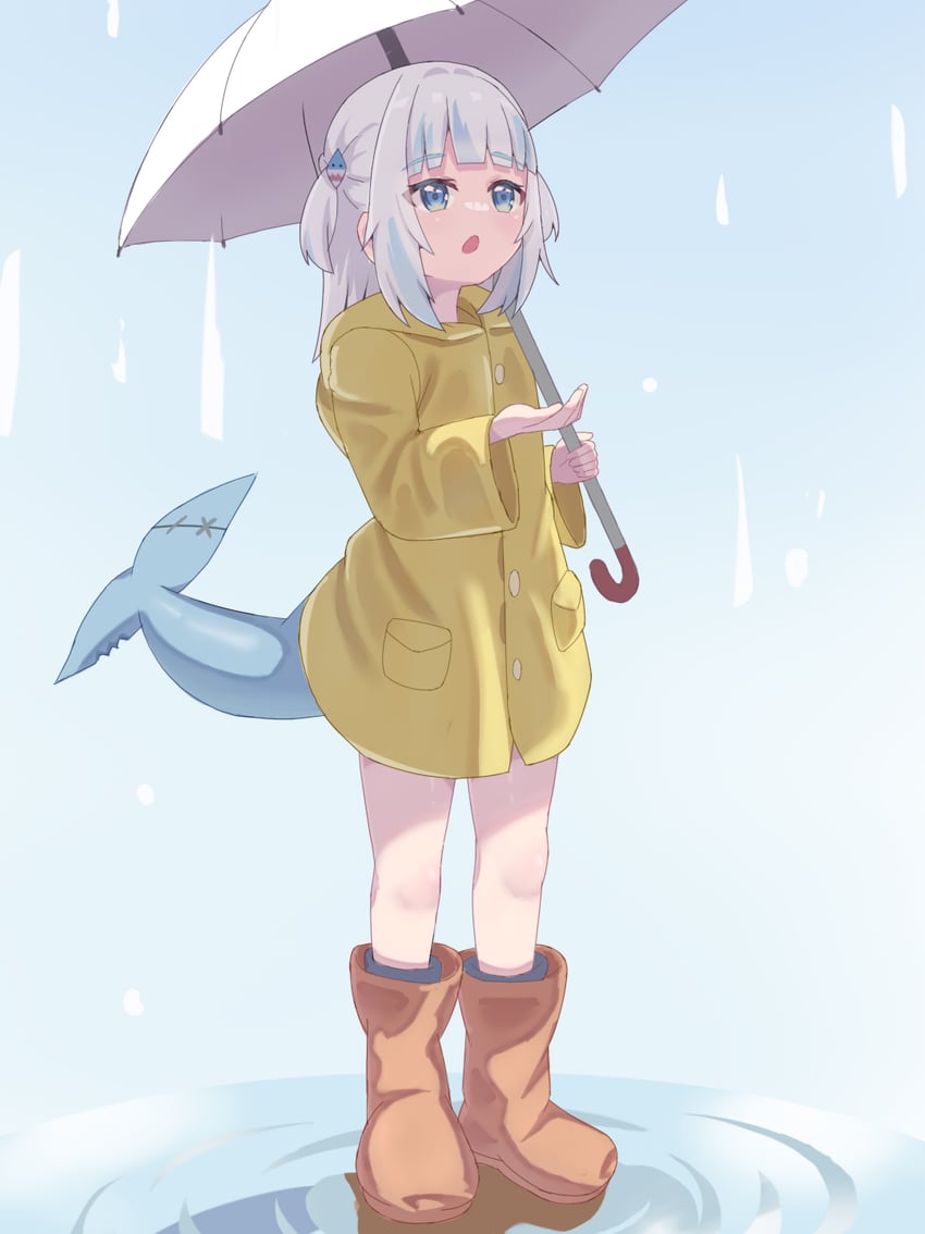 gawr gura (hololive and 1 more) drawn by hsh