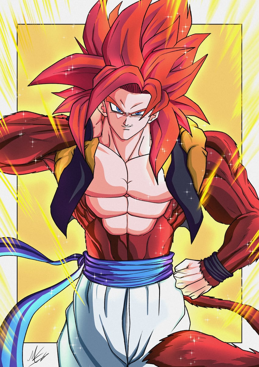 gogeta (dragon ball and 1 more) drawn by mike20030722