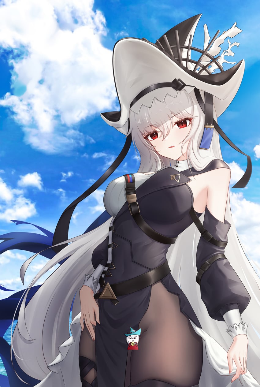 skadi, specter, skadi the corrupting heart, and specter the unchained (arknights) drawn by jndfh